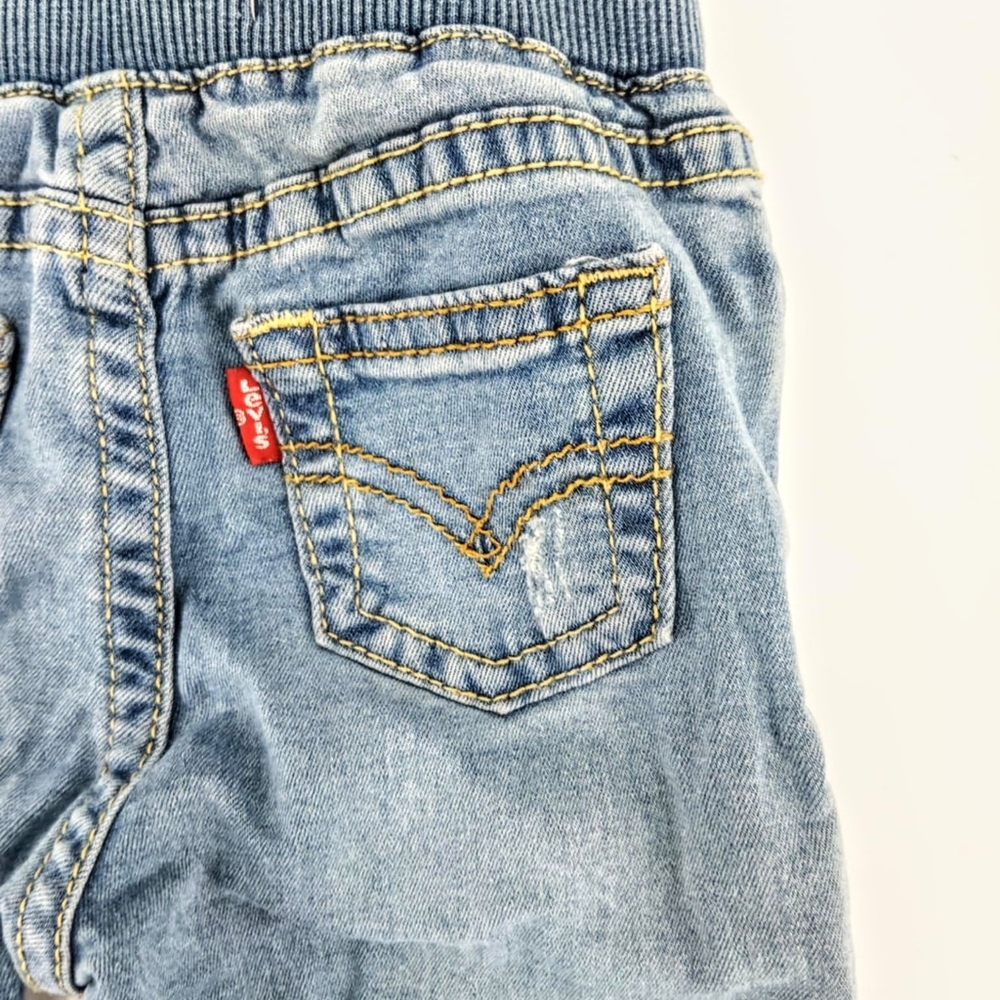 Kids Blue Levis Skinny Distressed Jeans - Picture 12 of 14